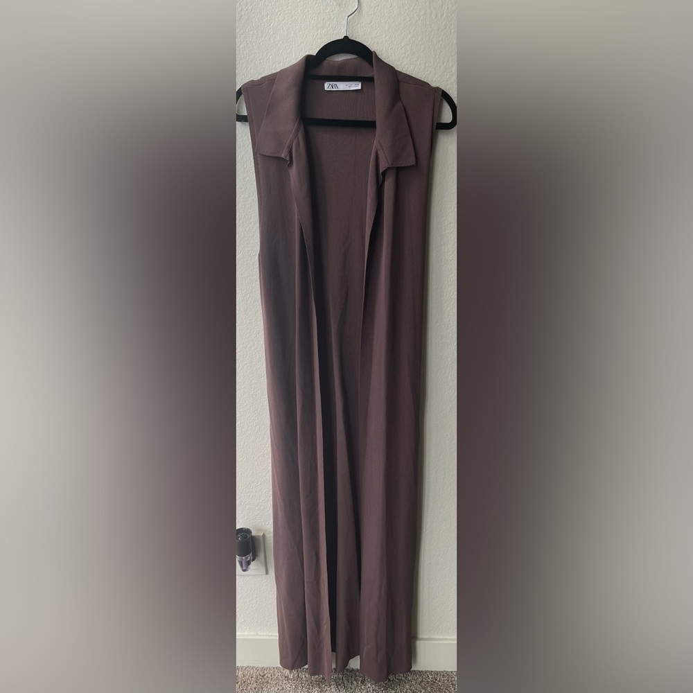 Zara Chocolate long sleeves cardigans